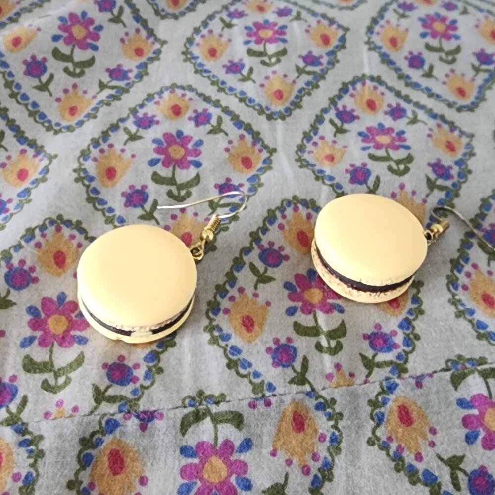 Yellow Macaron earings